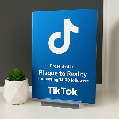 TikTok Award - Plaque To Reality