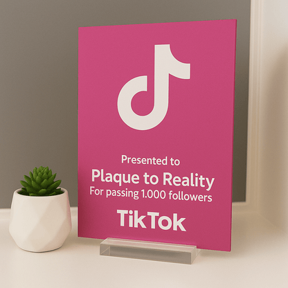 TikTok Award - Plaque To Reality