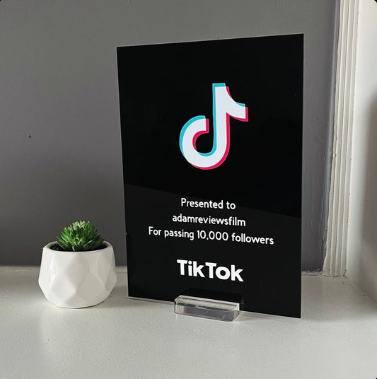 TikTok Award - Plaque To Reality