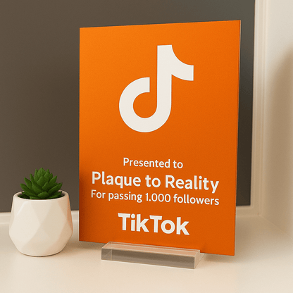TikTok Award - Plaque To Reality