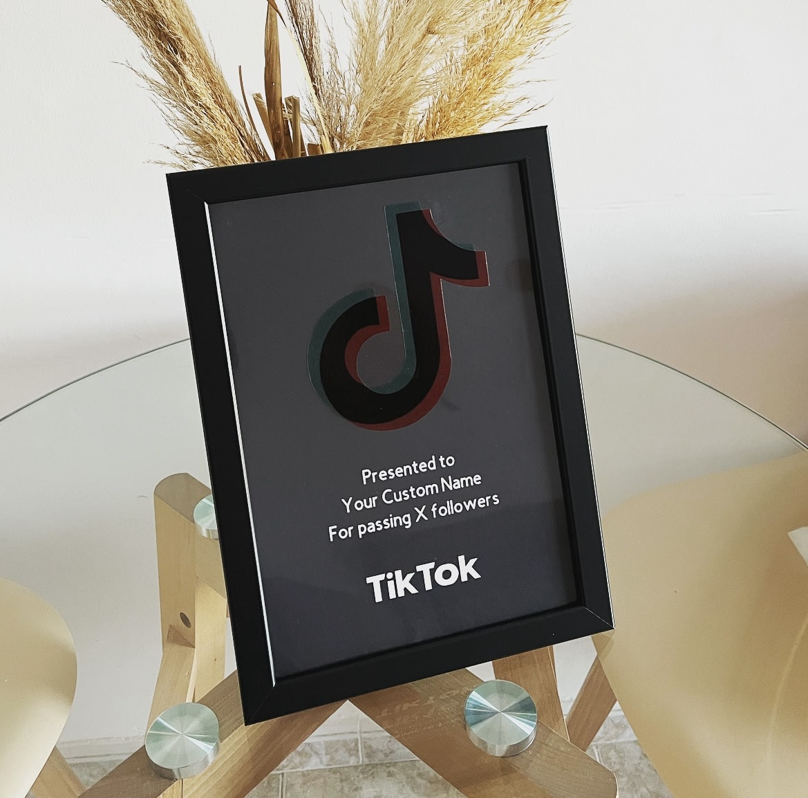 Large TikTok Award Frame Plaque To Reality