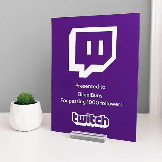 Twitch Streamer Award - Plaque To Reality